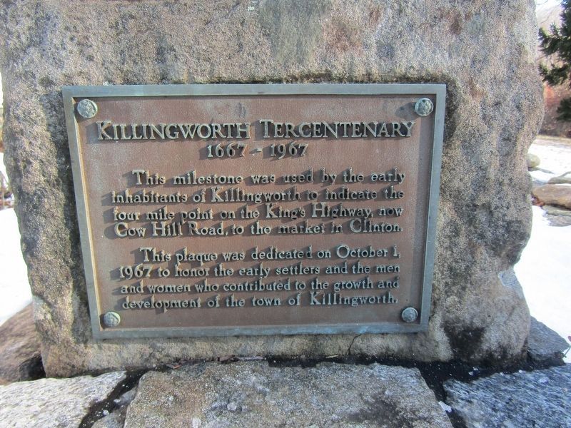Killingworth Tercentenary Marker. Click for full size. Killingworth Tercentenary Marker image. Click for full size.