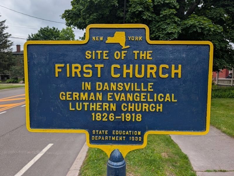 Site of the First Church Marker. Click for full size. Site of the First Church Marker image. Click for full size.