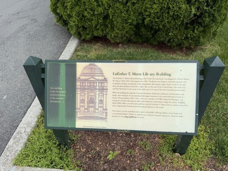LuEsther T. Mertz Library Building Marker image. Click for full size.