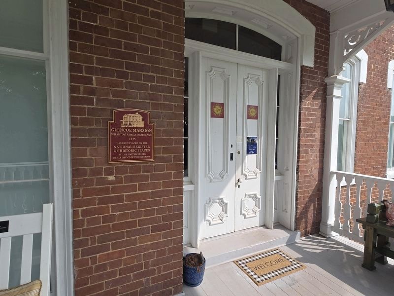 Glencoe Mansion Marker at main entrance. Click for full size. Glencoe Mansion Marker at main entrance image. Click for full size.
