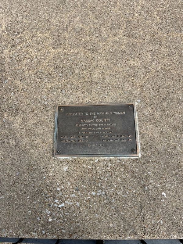 Dedicated to the Men and Women of Massac County Marker image. Click for full size.