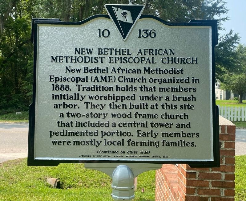 New Bethel African Methodist Episcopal Church Marker, Side One. Click for full size. New Bethel African Methodist Episcopal Church Marker, Side One image. Click for full size.