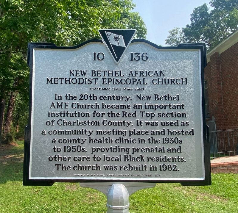 New Bethel African Methodist Episcopal Church Marker, Side Two. Click for full size. New Bethel African Methodist Episcopal Church Marker, Side Two image. Click for full size.