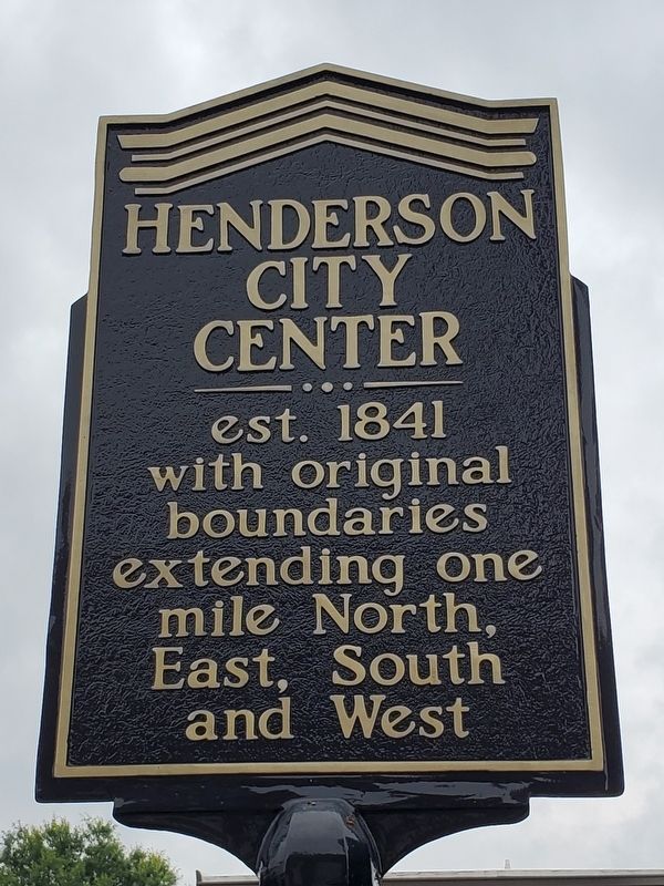 Henderson City Center Marker. Click for full size. Henderson City Center Marker image. Click for full size.