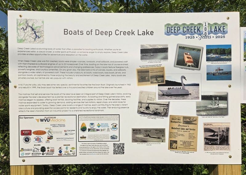 Boats of Deep Creek Lake Marker. Click for full size. Boats of Deep Creek Lake Marker image. Click for full size.