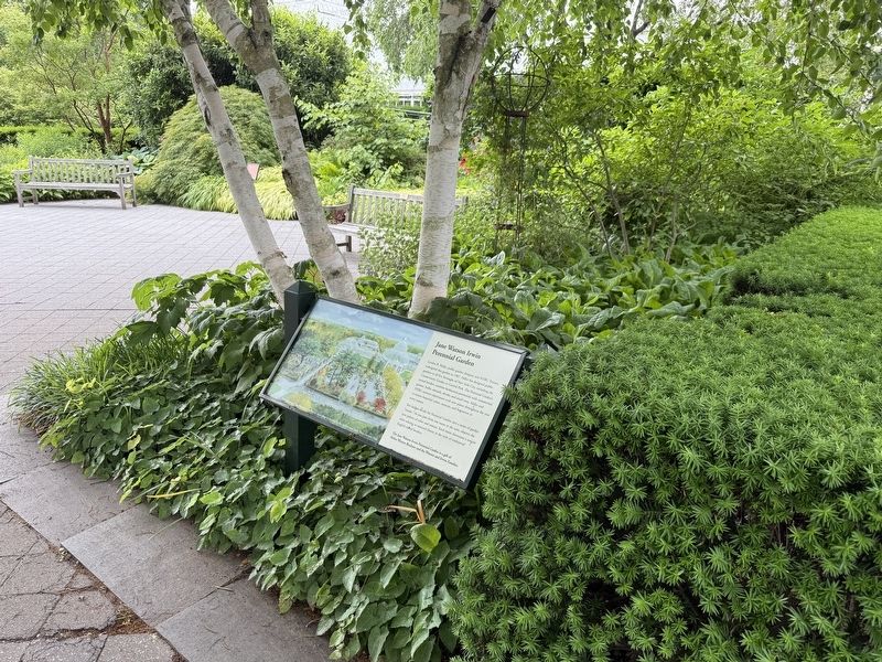 Jane Watson Irwin Perennial Garden Marker. Click for full size. Jane Watson Irwin Perennial Garden Marker image. Click for full size.