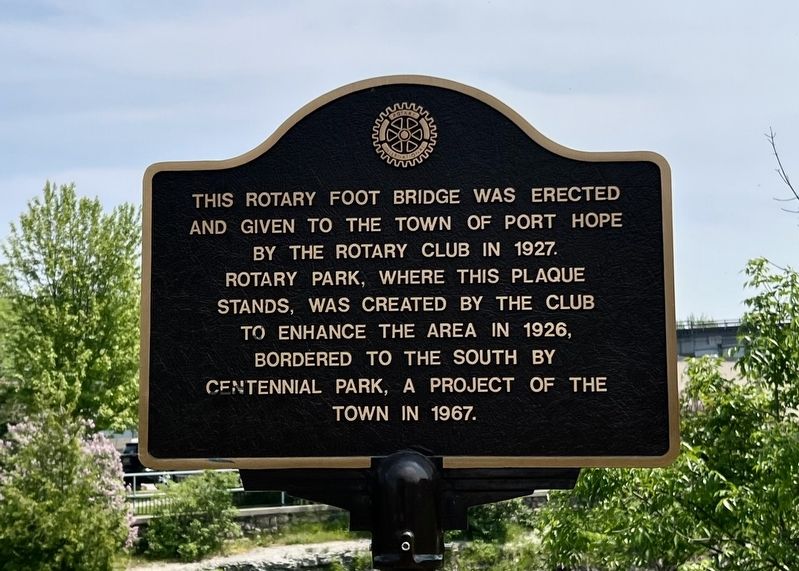 Rotary Foot Bridge Marker. Click for full size. Rotary Foot Bridge Marker image. Click for full size.