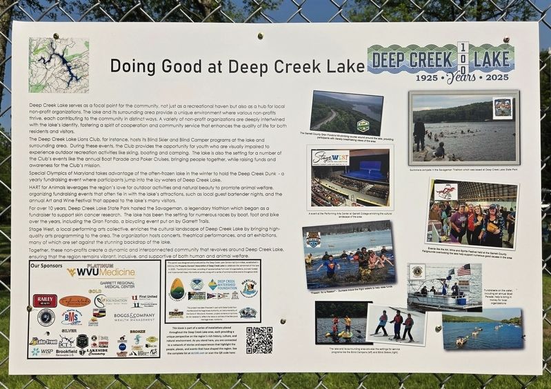 Doing Good at Deep Creek Lake Marker. Click for full size. Doing Good at Deep Creek Lake Marker image. Click for full size.