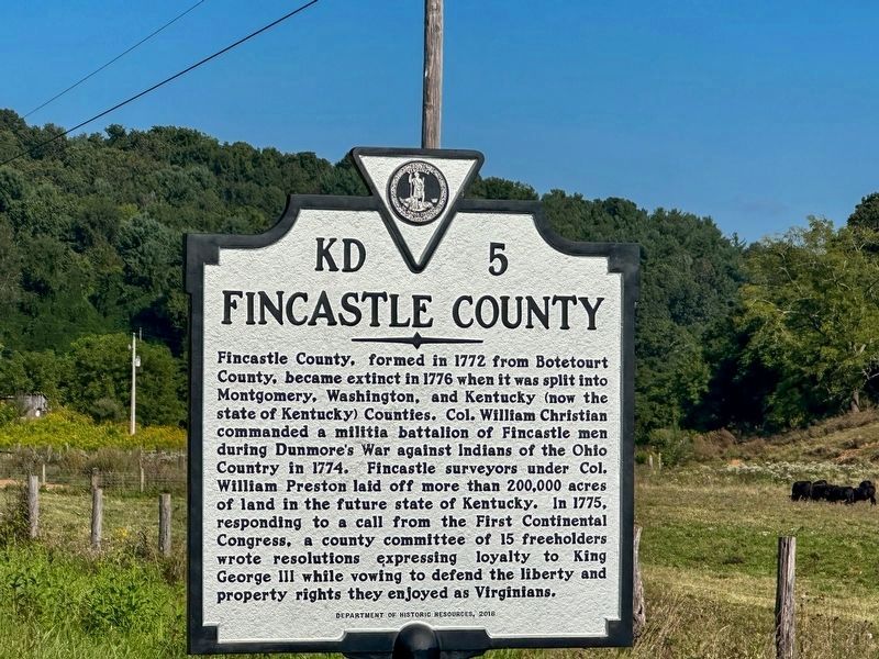 Fincastle County Marker image. Click for full size.