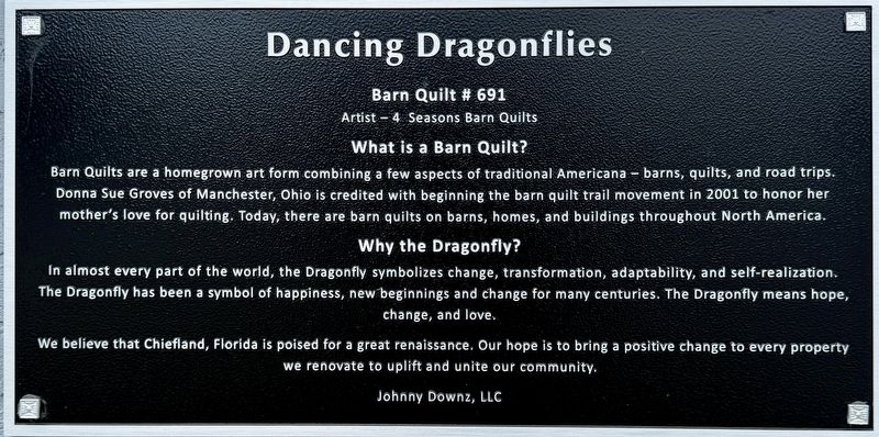 Dancing Dragonflies Marker. Click for full size. Dancing Dragonflies Marker image. Click for full size.