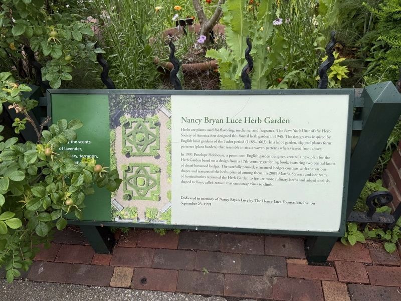 Nancy Bryan Luce Herb Garden Marker. Click for full size. Nancy Bryan Luce Herb Garden Marker image. Click for full size.