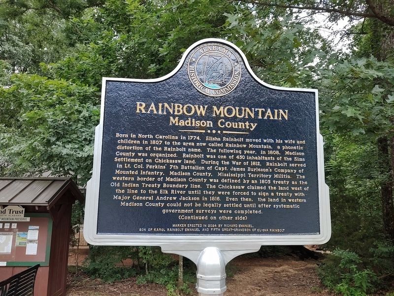 RAINBOW MOUNTAIN Madison County Marker. Click for full size. RAINBOW MOUNTAIN Madison County Marker image. Click for full size.