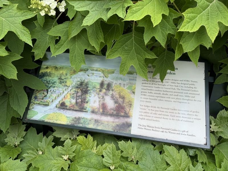 Jane Watson Irwin Perennial Garden Marker. Click for full size. Jane Watson Irwin Perennial Garden Marker image. Click for full size.