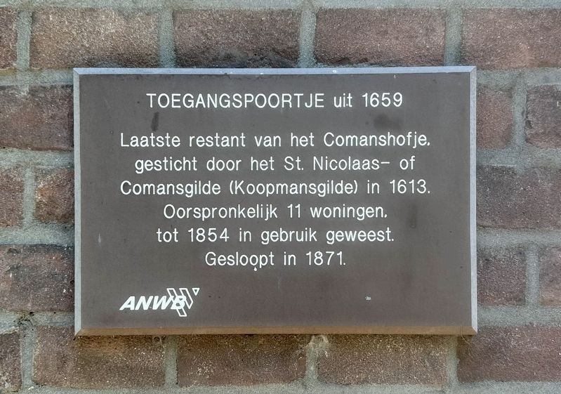 Toegangspoortje uit 1659 / Entrance Gate from 1659 Marker image. Click for full size.
