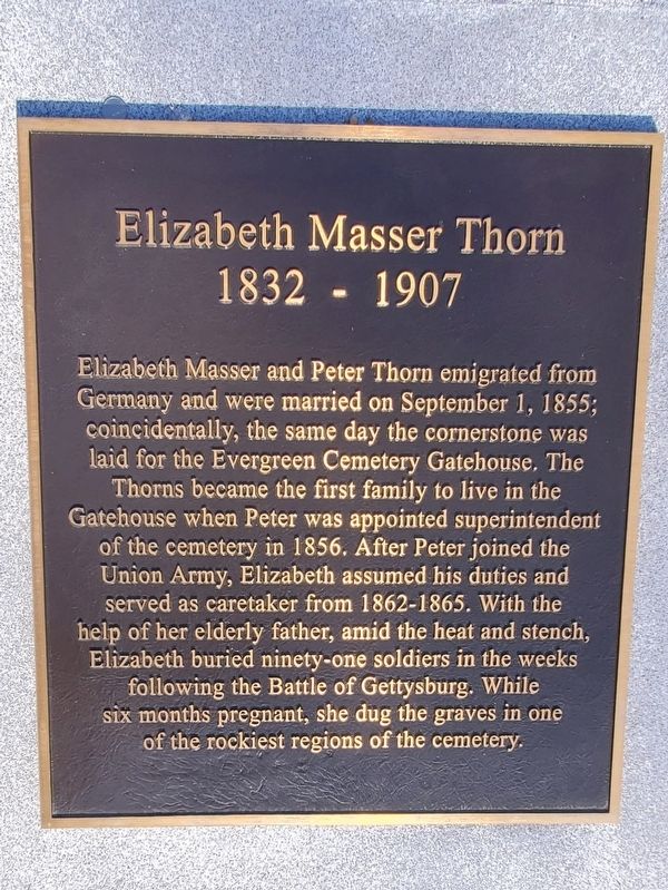 Elizabeth Masser Thorn Marker image. Click for full size.
