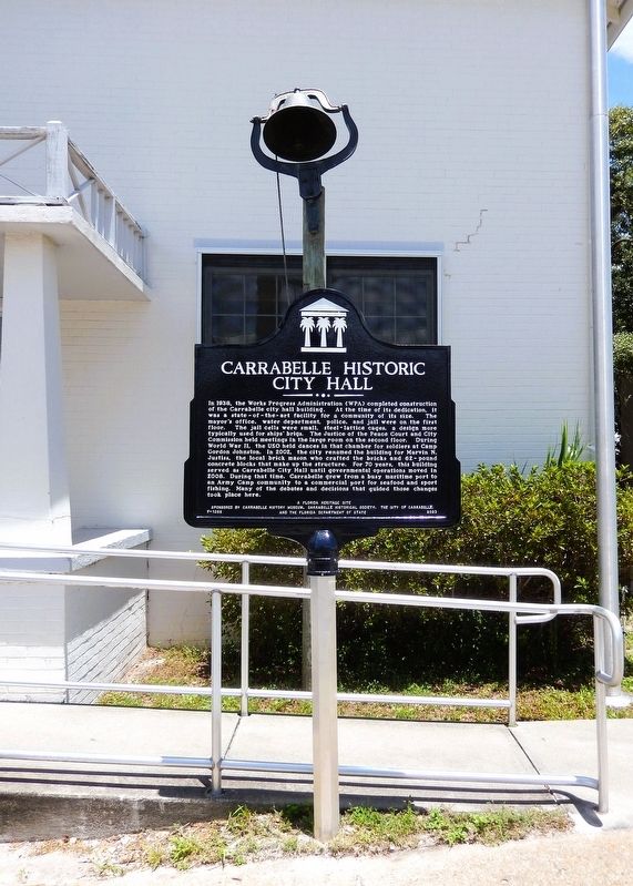 Carrabelle Historic City Hall Marker image. Click for full size.