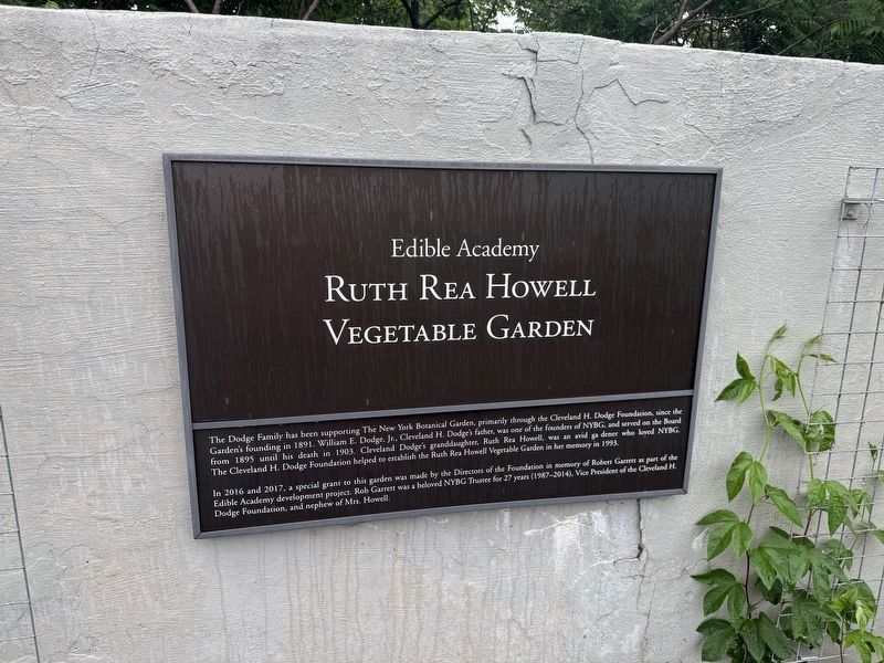 Ruth Rea Howell Vegetable Garden Marker image. Click for full size.