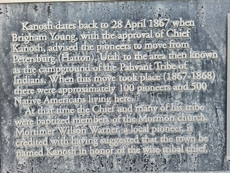 Kanosh Marker. Click for full size. Kanosh Marker image. Click for full size.
