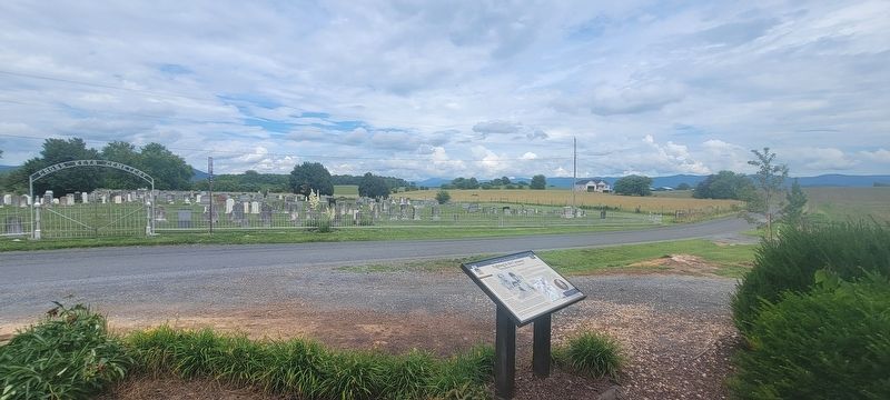 Fighting in the Cemetery Marker. Click for full size. Fighting in the Cemetery Marker image. Click for full size.