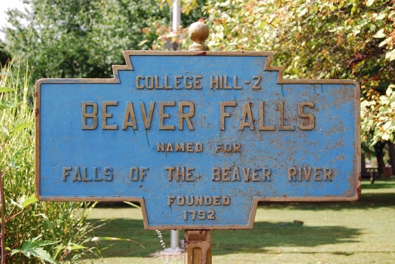 Beaver Falls Marker image. Click for full size.