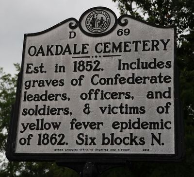 Oakdale Cemetery Marker. Click for full size. Oakdale Cemetery Marker image. Click for full size.