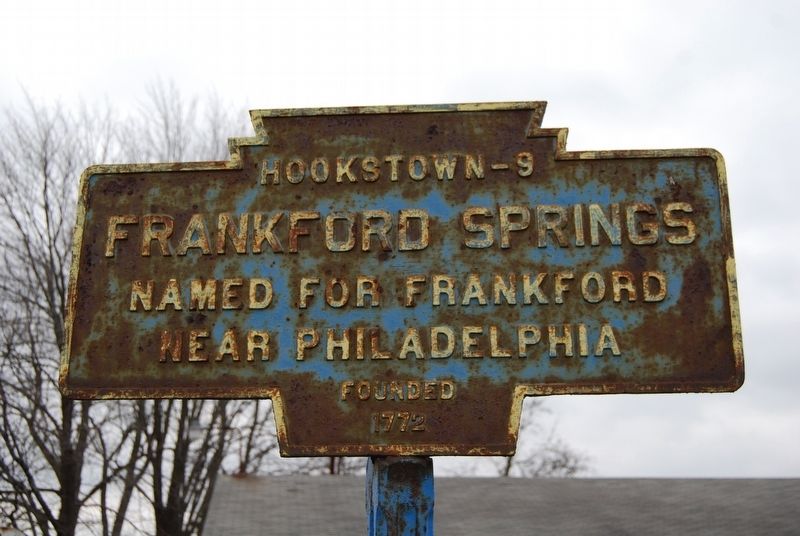 Frankford Springs Marker image. Click for full size.