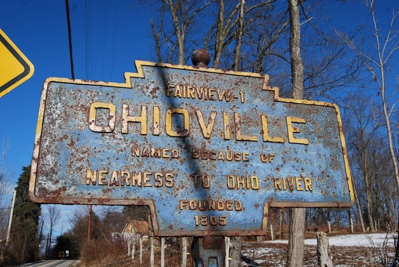Ohioville Marker. Click for full size. Ohioville Marker image. Click for full size.