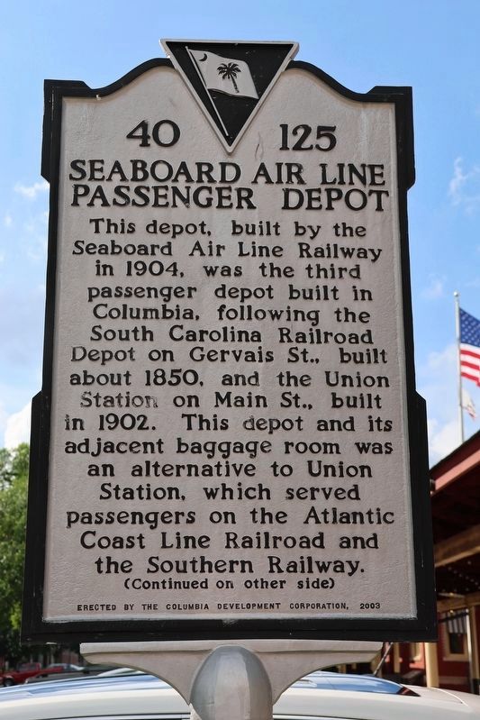 Seaboard Air Line Passenger Depot Marker. Click for full size. Seaboard Air Line Passenger Depot Marker image. Click for full size.