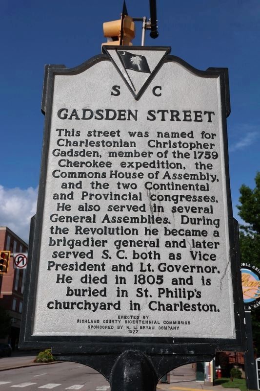 Gadsden Street Marker. Click for full size. Gadsden Street Marker image. Click for full size.