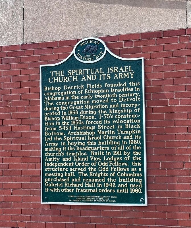 The Spiritual Israel Church and Its Army Marker. Click for full size. The Spiritual Israel Church and Its Army Marker image. Click for full size.
