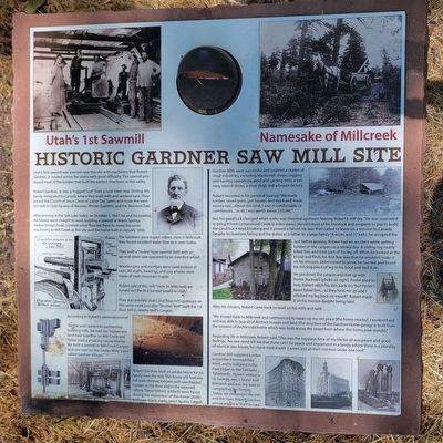 Historic Gardner Saw Mill Site Marker image. Click for full size.