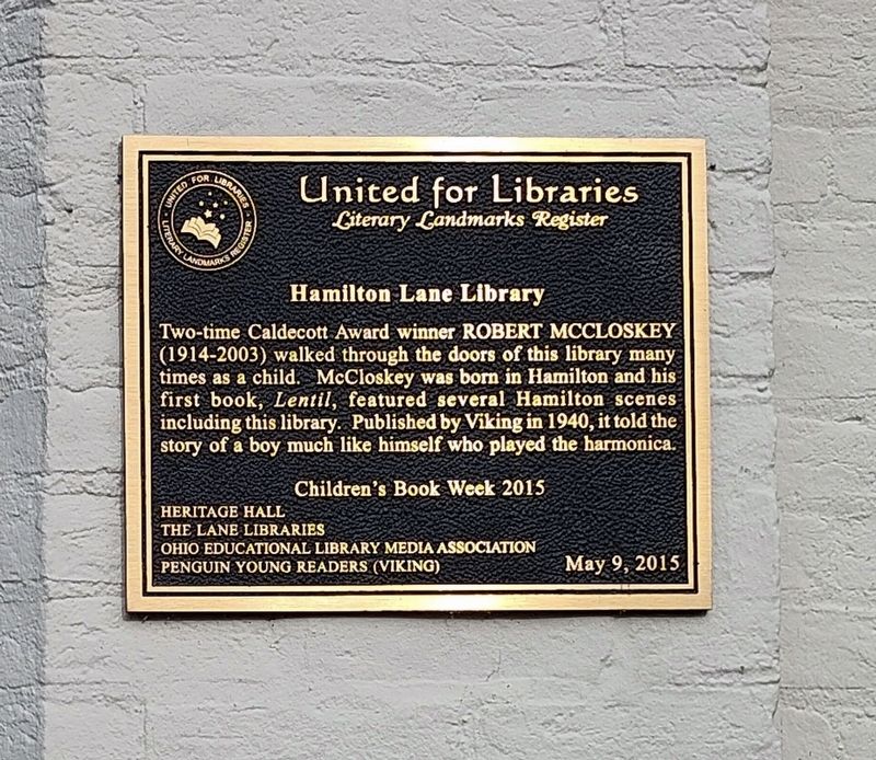 Hamilton Lane Library Marker. Click for full size. Hamilton Lane Library Marker image. Click for full size.