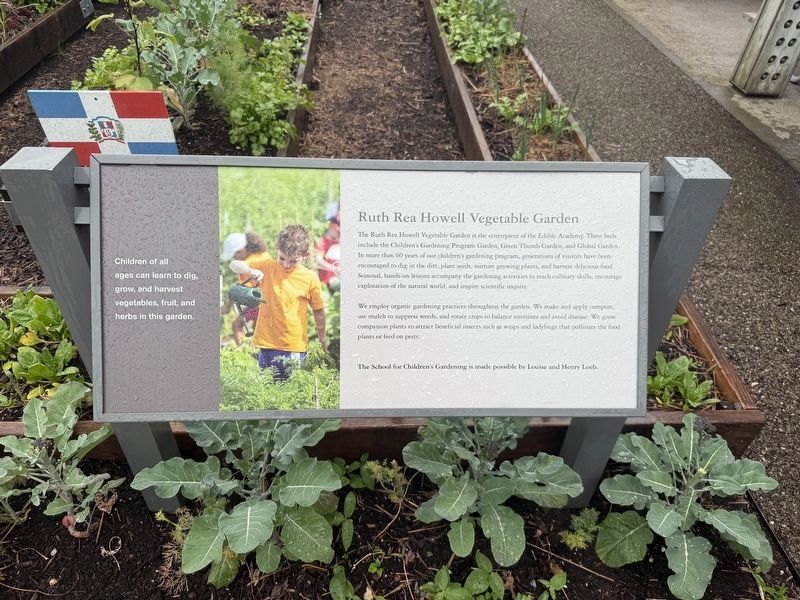 Ruth Rea Howell Vegetable Garden Marker. Click for full size. Ruth Rea Howell Vegetable Garden Marker image. Click for full size.