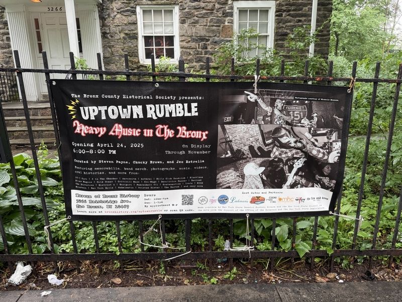 Signage for the 2025 special exhibit in the museum about Hardcore Rock Music from the Bronx. Click for full size. Signage for the 2025 special exhibit in the museum about Hardcore Rock Music from the Bronx image. Click for full size.