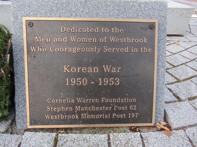 Westbrook Korean War Memorial image. Click for full size.