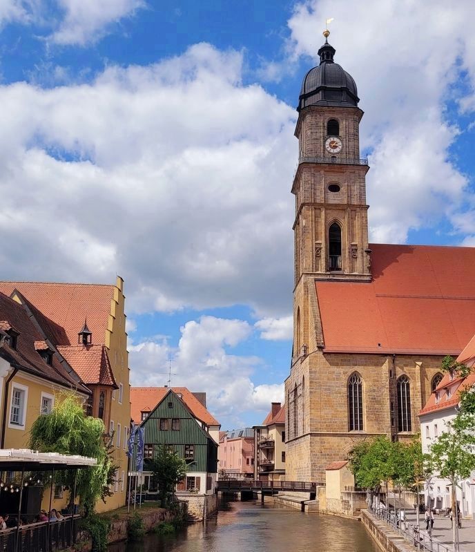 The view of St. Martin’s Church from the Vils River. Click for full size. The view of St. Martin’s Church from the Vils River image. Click for full size.