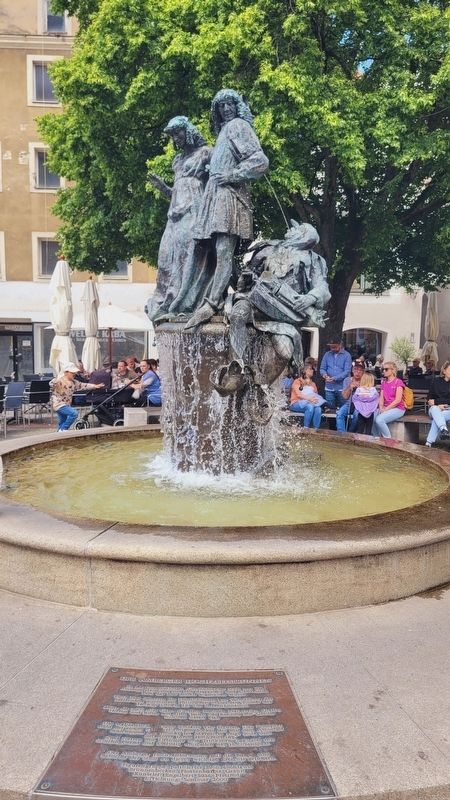 The Amberg Wedding Fountain and Marker. Click for full size. The Amberg Wedding Fountain and Marker image. Click for full size.