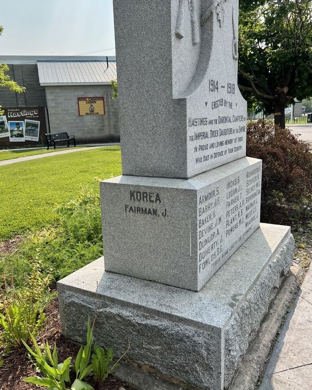 Hastings Cenotaph, east side. Click for full size. Hastings Cenotaph, east side image. Click for full size.