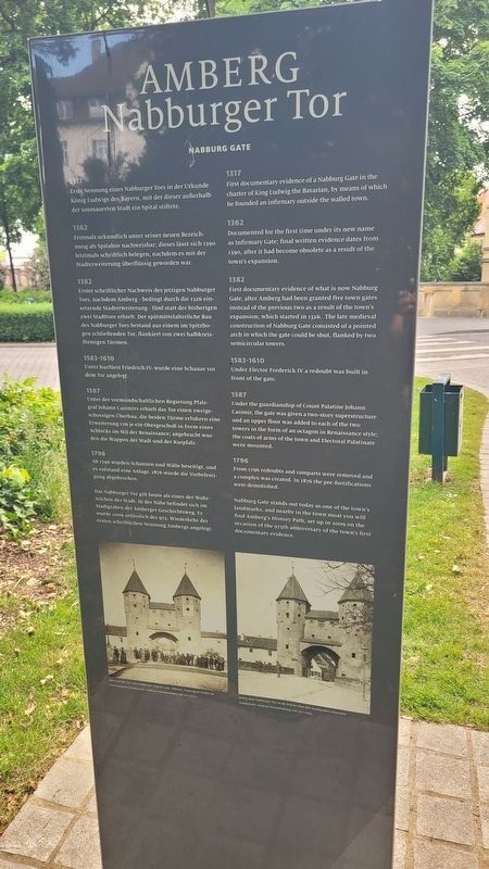 Nabburger Tor / Nabburg Gate Marker. Click for full size. Nabburger Tor / Nabburg Gate Marker image. Click for full size.