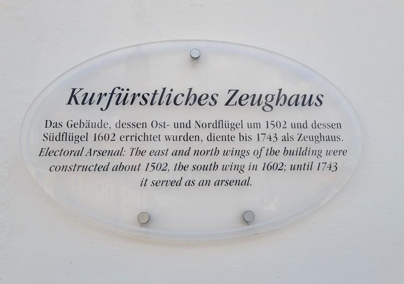 Kurfürstliches Zeughaus / Electoral Arsenal Marker. Click for full size. Kurfürstliches Zeughaus / Electoral Arsenal Marker image. Click for full size.