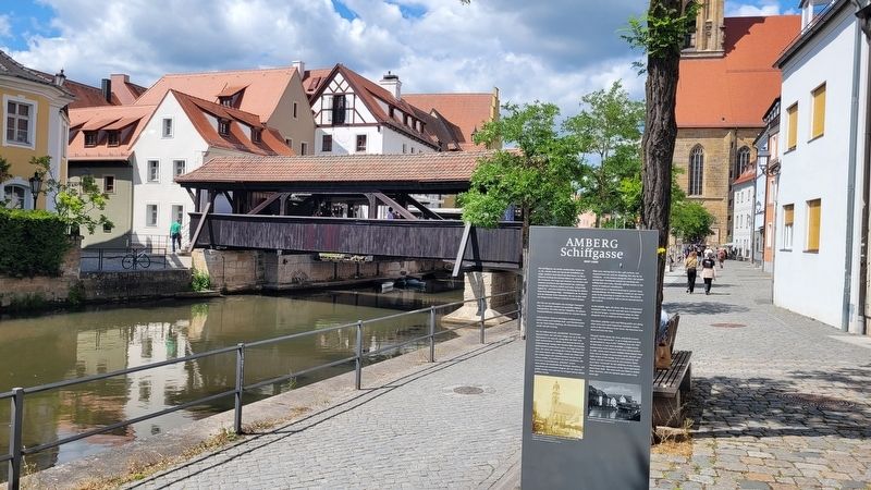 The view of the marker along Schiffgasse. Click for full size. The view of the marker along Schiffgasse image. Click for full size.