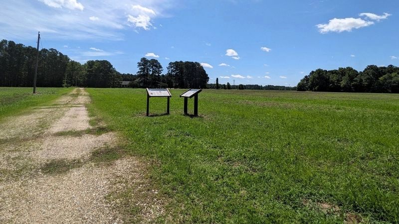 Battles For The Weldon Railroad Markers. Click for full size. Battles For The Weldon Railroad Markers image. Click for full size.