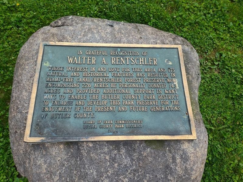Walter A. Rentschler Marker. Click for full size. Walter A. Rentschler Marker image. Click for full size.
