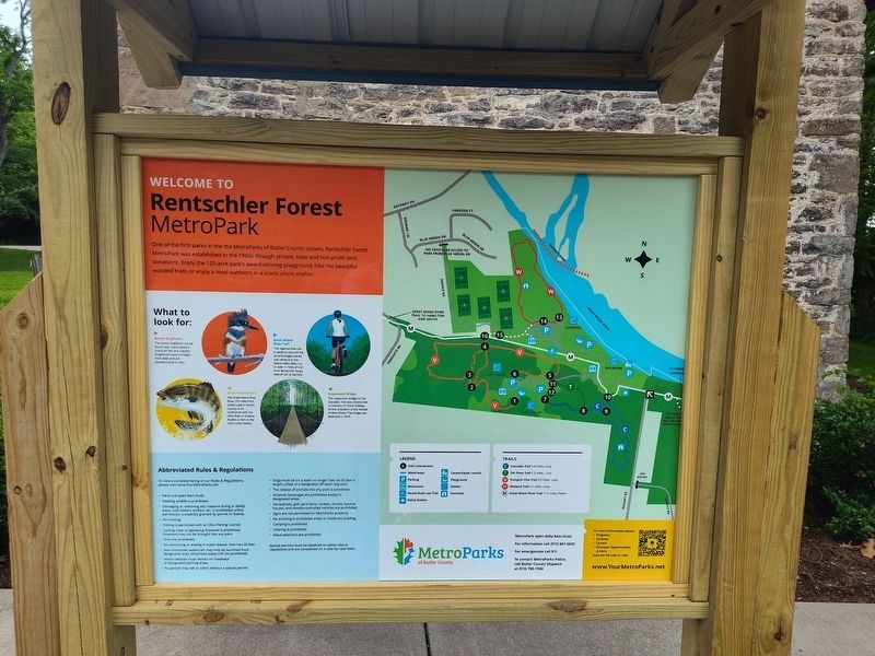Welcome to Rentschler Forest MetroPark Marker. Click for full size. Welcome to Rentschler Forest MetroPark Marker image. Click for full size.