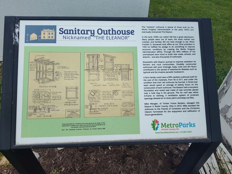 Sanitary Outhouse Marker. Click for full size. Sanitary Outhouse Marker image. Click for full size.