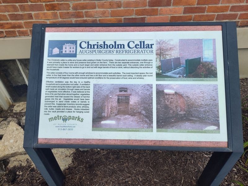 Chrisholm Cellar Marker. Click for full size. Chrisholm Cellar Marker image. Click for full size.