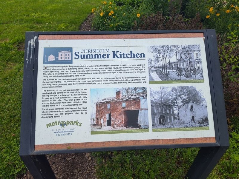 Chrisholm Summer Kitchen Marker. Click for full size. Chrisholm Summer Kitchen Marker image. Click for full size.