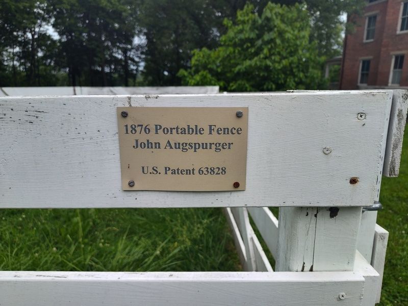 John Augspurger Portable Fences Marker. Click for full size. John Augspurger Portable Fences Marker image. Click for full size.