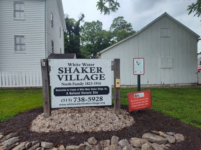 Welcome to White Water Shaker Village Marker image. Click for full size.