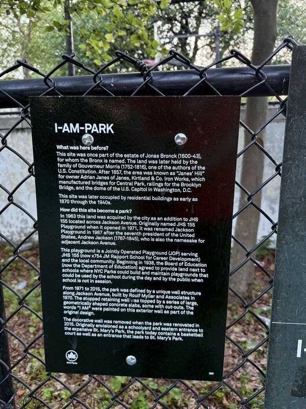 I-Am-Park Marker. Click for full size. I-Am-Park Marker image. Click for full size.